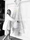Lace Princess Scoop Neck Sweep Train Appliques Lace Wedding Dresses #DOB00023575