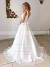 Sequined Ball Gown V-neck Floor-length Wedding Dresses #DOB00023641
