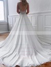 Chiffon Princess V-neck Court Train Beading Wedding Dresses #DOB00023690
