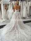Tulle Princess Sweetheart Court Train Appliques Lace Wedding Dresses #DOB00023700