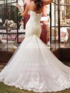 Sweetheart Trumpet/Mermaid Court Train Tulle Satin Lace Wedding Dresses #DOB00020510