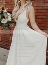 Silk-like Satin A-line V-neck Court Train Pockets Wedding Dresses #DOB00023805