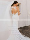 Lace Trumpet/Mermaid Scoop Neck Court Train Wedding Dresses #DOB00023834