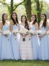 Chiffon A-line Off-the-shoulder Floor-length Ruffles Bridesmaid Dresses #DOB01013767