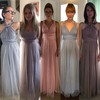 Tulle A-line V-neck Floor-length Ruffles Bridesmaid Dresses #DOB01013827