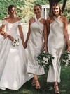 Silk-like Satin A-line Halter Ankle-length Bridesmaid Dresses #DOB01013915