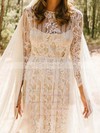 Lace A-line Scoop Neck Floor-length Wedding Dresses #DOB00023932