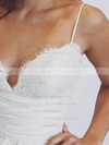Satin Ball Gown V-neck Court Train Lace Wedding Dresses #DOB00023956