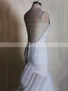 Straps Trumpet/Mermaid Sweep Train Tulle Lace Appliques Wedding Dresses #DOB00020571