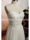 Sweetheart Sheath/Column Floor-length Tulle Satin Lace Wedding Dresses #DOB00020608