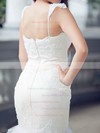 Spaghetti Straps Trumpet/Mermaid Sweep Train Lace Tulle Satin Beading Wedding Dresses #DOB00020680