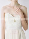 Sweetheart A-line Court Train Chiffon Lace Wedding Dresses #DOB00020848