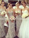 Sweep Train Light Slate Gray Lace Sashes/Ribbons Designer Bridesmaid Dresses #DOB01012222