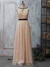 Scoop Neck A-line Floor-length Chiffon Sashes / Ribbons Bridesmaid Dresses #DOB02017961