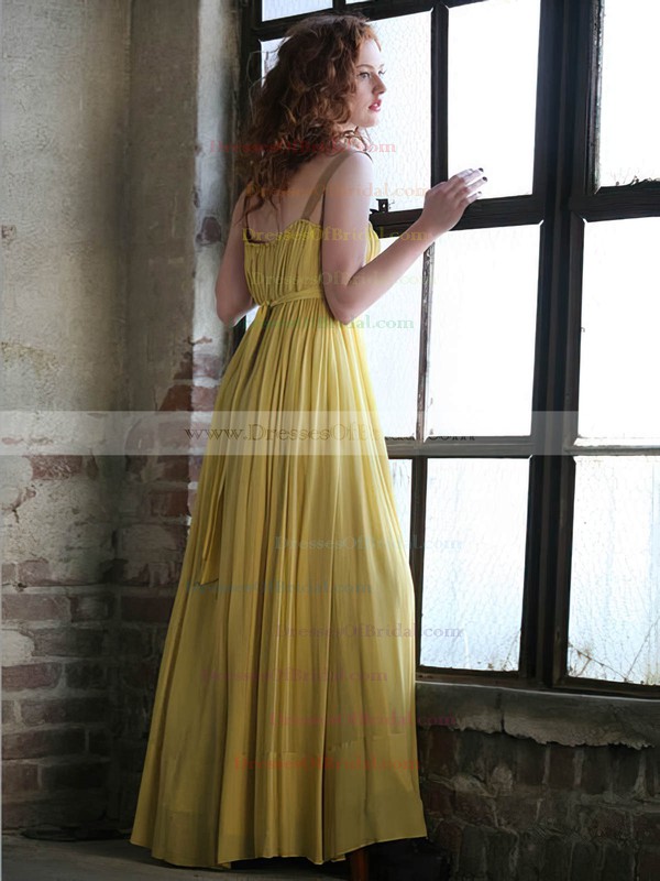 Sweetheart A-line Floor-length Chiffon Sashes / Ribbons Bridesmaid Dresses #DOB02018008