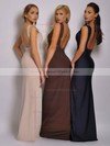 Square Neckline Sheath/Column Floor-length Chiffon Ruched Bridesmaid Dresses #DOB02018040